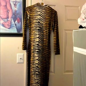 Matte Collection animal print dress